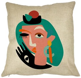 Perna Decorativa, Picasso style, 40x40 cm, Husa Detasabila, Burduf