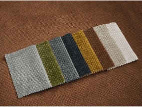 Canapea portocalie extensibilă cu tapițerie din chenille 228 cm Neyo – Bobochic Paris