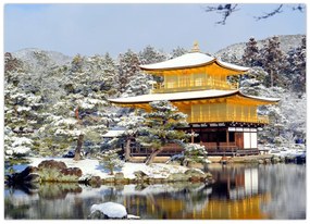 Tablou pe sticlă - Kinkakuji, Japonia (70x50 cm)
