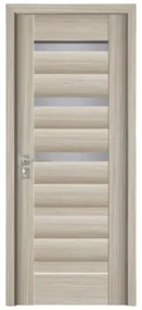 Usa Interior din MDF Novo Doors ND02 LUX PREMIUM, Cadru din Lemn Masiv, KIT COMPLET, Toc Reglabil de 10 CM INCLUS, Plinta pe Ambele Parti (Culoare: