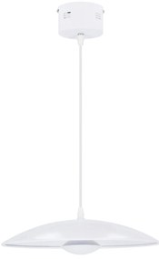 Lustră albă LED cu abajur din metal Lund – Candellux Lighting