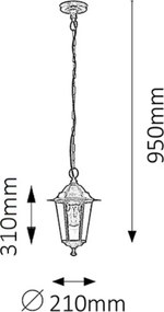 Rabalux 8238 - Lustra VELENCE 1xE27/60W/230V