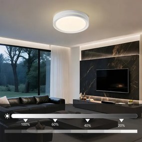 Brilagi - Plafonieră LED dimabilă KREON LED/54W/230V 3000-6000K, albă, Ø 38 cm + telecomandă