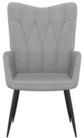 327545 vidaXL Scaun de relaxare, gri deschis, material textil