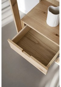 Vitrină natural cu aspect de lemn de stejar cu ușă glisantă 100x203 cm Hazelton – Rowico