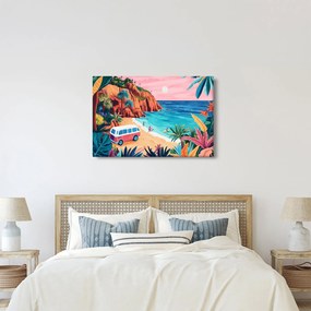 Tablou - Rulotă la ocean (90x60 cm)