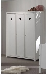 Set Mobilier Cameră Copii AMORI, 6 Piese, Alb, Stil Romantic – Vipack