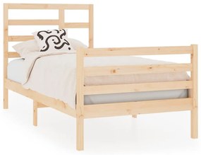 3105825 vidaXL Cadru de pat single, 90x190 cm, lemn masiv
