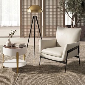 Lampa de podea cu trepied design modern LUX Gold and Black Steel