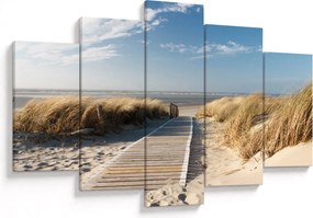 Tablou - Plaja cu nisip de pe insula Langeoog, Germania (150x105 cm)