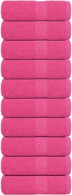 vidaXL Prosoape de baie, FROGN, 10 buc., roz, 30x30 cm, 360 g/m²