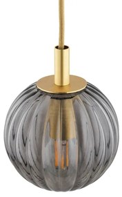 Lustră pe cablu Argon 8512 PALOMA 1xE14/7W/230V d. 12 cm auriu/negru