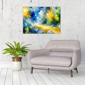 Tablou pe sticlă - Zi însorită abstractă (70x50 cm)