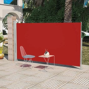 vidaXL Panou separator glisant pentru terasă 160 x 300 cm, roșu