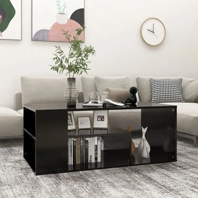 vidaXL Măsuță de cafea, negru, 100x50x40 cm, lemn prelucrat