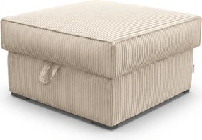 Taburet crem SMART COSARO cu spatiu de depozitare 65x65 cm