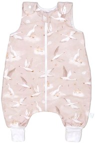 Sac de dormit cu picioare, bumbac de vara, 1 Tog, Gasca bej, S, 6-24 luni