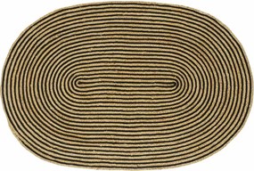 vidaXL Covor Natural și Negru 122 x 183 cm Iută