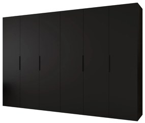 Dulap de haine 300 cm Mirabella 1 (Negru + Negru). 1126385