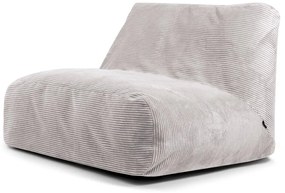 Fotoliu bean bag gri deschis cu tapițerie din catifea reiată Sofa Tube – SLOWDOWN