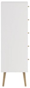 Comodă albă înaltă 50x120 cm Bodo – Tvilum