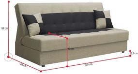 Supermobel Canapea POLO, 90x90x190, sawana14/sawana21