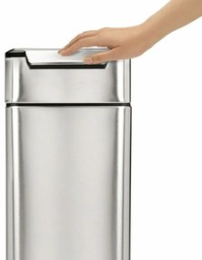 Coș cu atingere îngustă 40 l, oțel inoxidabil