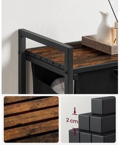 Coș pentru rufe REX maro/negru