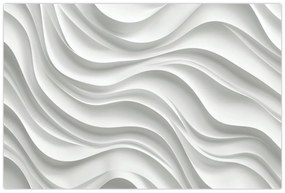 Tablou - Valuri Albe 3D (90x60 cm)