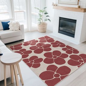 Covor tip traversă roșu lavabil 60x230 cm Red Meadow – Mila Home