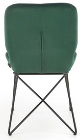 Scaun de catifea verde inchis LASE 454