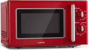 Klarstein Caroline, cuptor cu microunde 20l 700/1000 W Ø 25.5 cm QuickSelect retro roșu