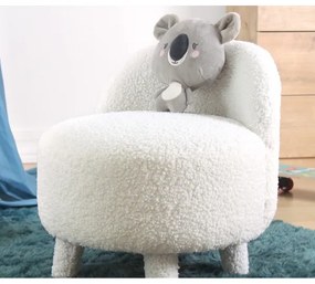 Fotoliu pentru copii PIXI, Ø 46 cm, alb