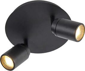 Spot modern inteligent negru, incl. GU10, 2 lumini, IP44 - Ducha