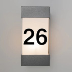 Aplica de exterior antracit cu număr de casă IP54 - Tide V
