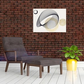 Tablou pe sticlă - Forme geometrice N⁰3 (70x50 cm)