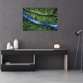 Tablou - Râu între munți, Caucaz, Rusia (90x60 cm)