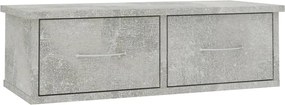 vidaXL Dulap de perete cu sertare, gri beton, 60x26x18,5 cm