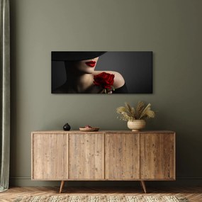 Tablou - Femeia cu flori (120x50 cm)
