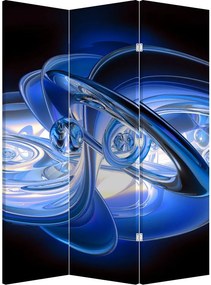 Paravan - Abstract albastru (126x170 cm)