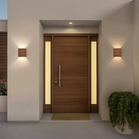 Brilagi -LED Aplica de exterior DOUBLERAY LINE LED/6W/230V finisaj lemn IP54