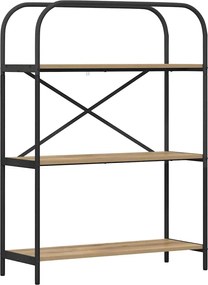 vidaXL Raft pentru cărți Stejar Artizanal 80 x 30 x 109 cm