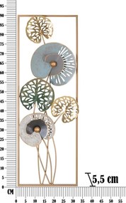 Decorațiune metalică de perete Mauro Ferretti Gloth, 31,2 x 90 cm