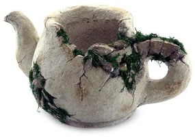 Decoratiune gradina, ceramica, ulcior cu ghiveci, 40x23.5x20.5 cm 