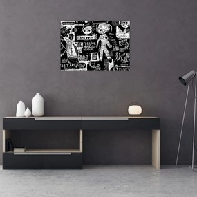 Tablou pe sticlă - Graffiti (70x50 cm)
