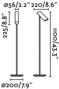 Lampadar LINK 1xGU10/11W/230V alb FARO 29883