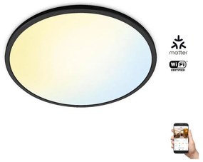 WiZ - Lampă LED plafon SUPERSLIM dimabilă 32W 230V negru Wi-Fi