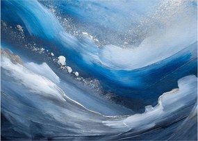 Tablou pe sticlă - Abstractizarea oceanului (70x50 cm)