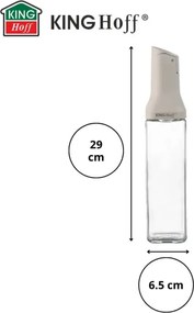 Sticla pentru sosuri Kinghoff KH 2004, 500 ml, Cu dozator, Inchidere etansa, Bej