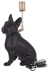 Lampa ceramica Bulldog negru mat h 35 cm